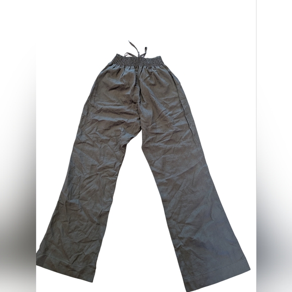 Stretch Dark Green Textured Pants - Picture 3 of 4